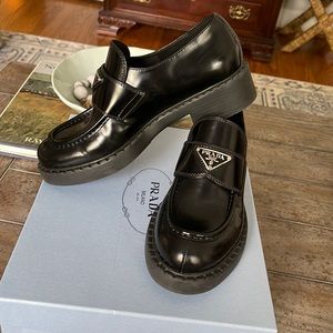 Prada Triangle Logo Loafers. Worn 3 times. Very good condition!